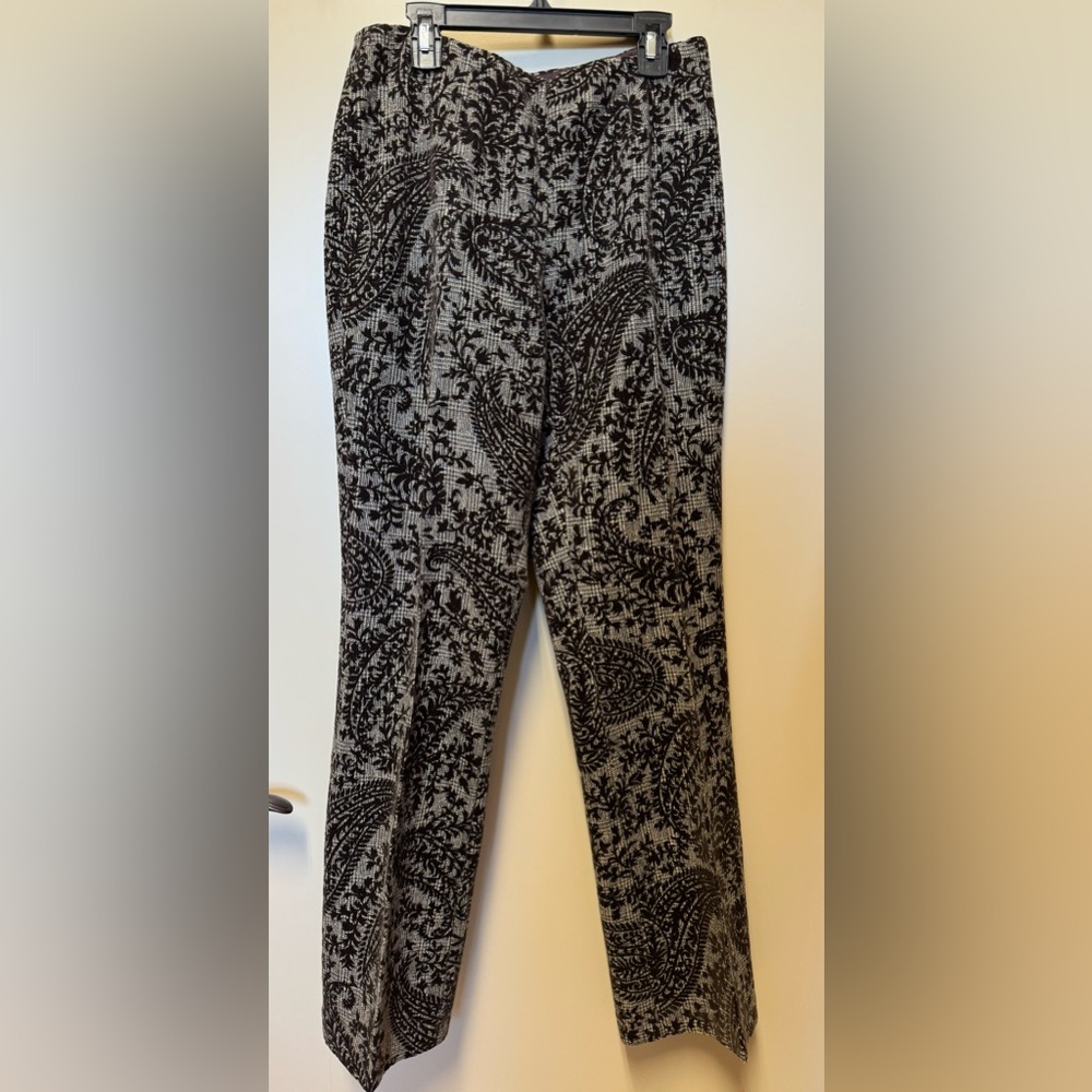 Harold's Brown Patterned Boot Cut Pants